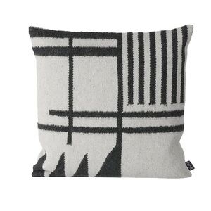 Ferm Living Kelim Cushion - Black Lines